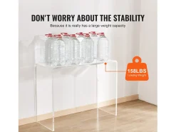 Mesa Consola en Acrílico SucceBuy, Mesa Auxiliar Transparente para Hall de Entrada, 97 X 38 X 74 CM