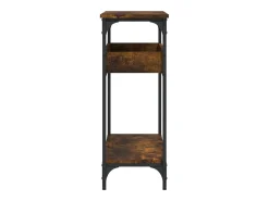 Mesa consola estante madera ingeniería roble humo 100x29x75 cm ES363857