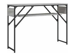 Mesa consola estante madera ingeniería Sonoma gris 105x30x75 cm