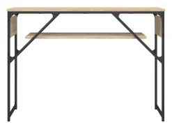 Mesa consola estante madera ingeniería roble Sonoma 105x30x75cm ES619150