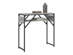 Mesa consola estante madera ingeniería Sonoma gris 75x30x75 cm ES829038