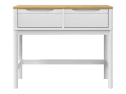Mesa consola FLORO madera maciza de pino blanco 89,5x36,5x73 cm