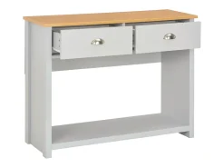 Mesa consola gris 97x35x76 cm