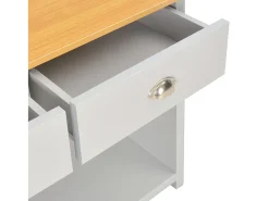 Mesa consola gris 97x35x76 cm