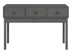 Mesa consola Gris 114x40x75 cm Madera maciza de pino