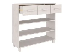 Mesa consola HAMAR madera maciza de pino blanco 90x35x90 cm