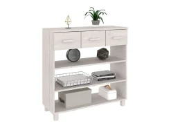 Mesa consola HAMAR madera maciza de pino blanco 90x35x90 cm