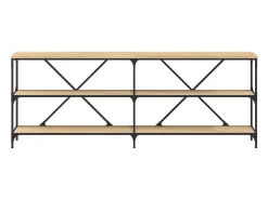 Mesa consola hierro madera ingeniería roble Sonoma 200x30x75 cm
