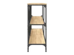 Mesa consola hierro madera ingeniería roble Sonoma 160x30x75 cm
