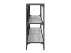 Mesa consola hierro y madera ingeniería gris Sonoma 160x30x75cm