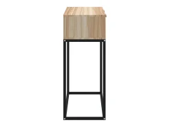 Mesa consola hierro y madera contrachapada 80x30x75 cm
