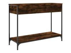 Mesa consola madera contrachapada roble ahumado 100x34,5x75 cm