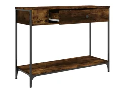 Mesa consola madera contrachapada roble ahumado 100x34,5x75 cm