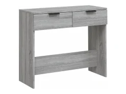 Mesa consola madera contrachapada gris Sonoma 90x36x75 cm