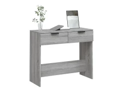 Mesa consola madera contrachapada gris Sonoma 90x36x75 cm