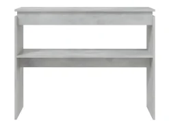 Mesa consola madera contrachapada gris hormigón 102x30x80 cm ES196022