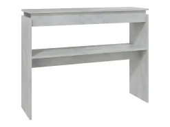 Mesa consola madera contrachapada gris hormigón 102x30x80 cm ES196022