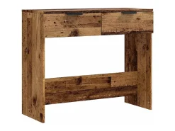 Mesa consola madera contrachapada envejecida 90x36x75 cm