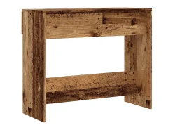 Mesa consola madera contrachapada envejecida 90x36x75 cm