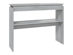 Mesa consola madera contrachapada gris Sonoma 102x30x80 cm