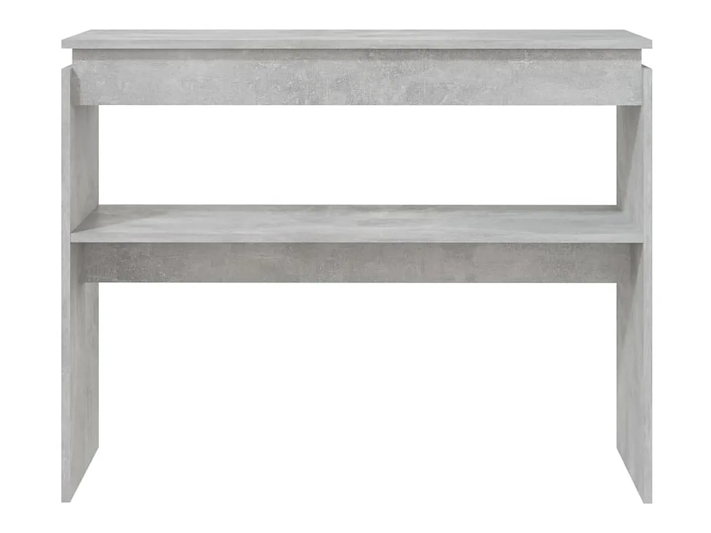 Mesa consola madera contrachapada gris hormigón 102x30x80 cm