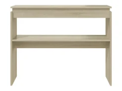 Mesa consola madera contrachapada roble Sonoma 102x30x80 cm ES653554
