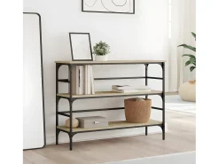 Mesa consola madera de ingeniería roble Sonoma 100x32x75 cm ES971923