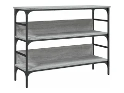 Mesa consola madera de ingeniería gris Sonoma 100x32x75 cm