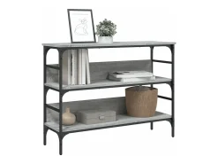 Mesa consola madera de ingeniería gris Sonoma 100x32x75 cm
