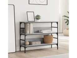 Mesa consola madera de ingeniería gris Sonoma 100x32x75 cm