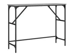 Mesa consola madera de ingeniería gris Sonoma 100x32x75 cm ES967216