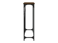 Mesa consola madera de ingeniería marrón roble 102x22,5x75 cm