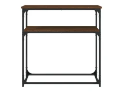 Mesa consola madera de ingeniería marrón roble 75x35,5x75 cm