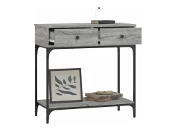 Mesa consola madera de ingeniería gris Sonoma 75x34,5x75 cm