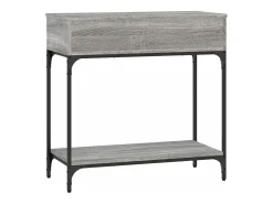 Mesa consola madera de ingeniería gris Sonoma 75x34,5x75 cm