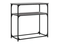 Mesa consola madera de ingeniería gris Sonoma 75x35,5x75 cm