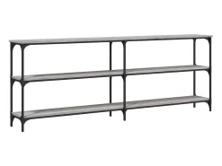 Mesa consola madera de ingeniería gris Sonoma 200x29x75 cm ES559949
