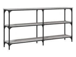 Mesa consola madera de ingeniería gris Sonoma 150x29x75 cm