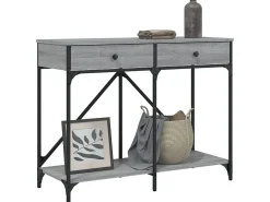 Mesa consola madera de ingeniería gris Sonoma 100x39x78,5 cm ES546871