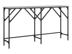 Mesa consola madera de ingeniería gris Sonoma 140x29x75 cm ES759020