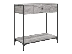 Mesa consola madera de ingeniería gris Sonoma 75x34,5x75 cm