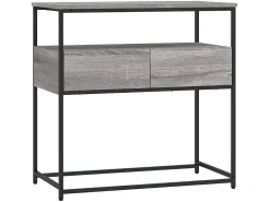 Mesa consola madera de ingeniería gris Sonoma 75x40x75 cm ES253565