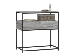 Mesa consola madera de ingeniería gris Sonoma 75x40x75 cm ES253565