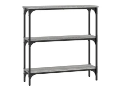 Mesa consola madera de ingeniería gris Sonoma 75x22,5x75 cm ES315750