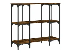 Mesa consola madera de ingeniería roble ahumado 102x35x90 cm