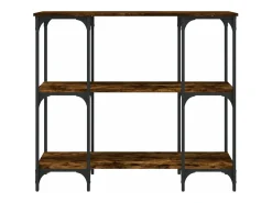 Mesa consola madera de ingeniería roble ahumado 102x35x90 cm