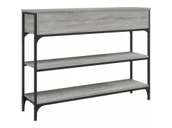 Mesa consola madera de ingeniería gris Sonoma 100x25x75 cm
