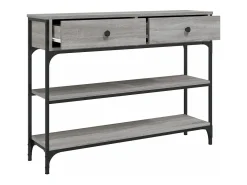 Mesa consola madera de ingeniería gris Sonoma 100x25x75 cm