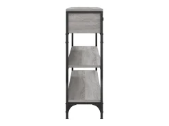 Mesa consola madera de ingeniería gris Sonoma 100x25x75 cm