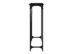 Mesa consola madera de ingeniería negra 102x22,5x75 cm